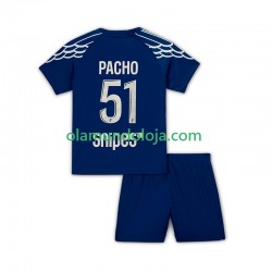 Camisola Paris Saint-Germain Pacho 51 Criança Equipamento Quarto 2024-2025 Manga Curta